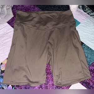 Danskin Women's Brown High-Rise Bike Shorts